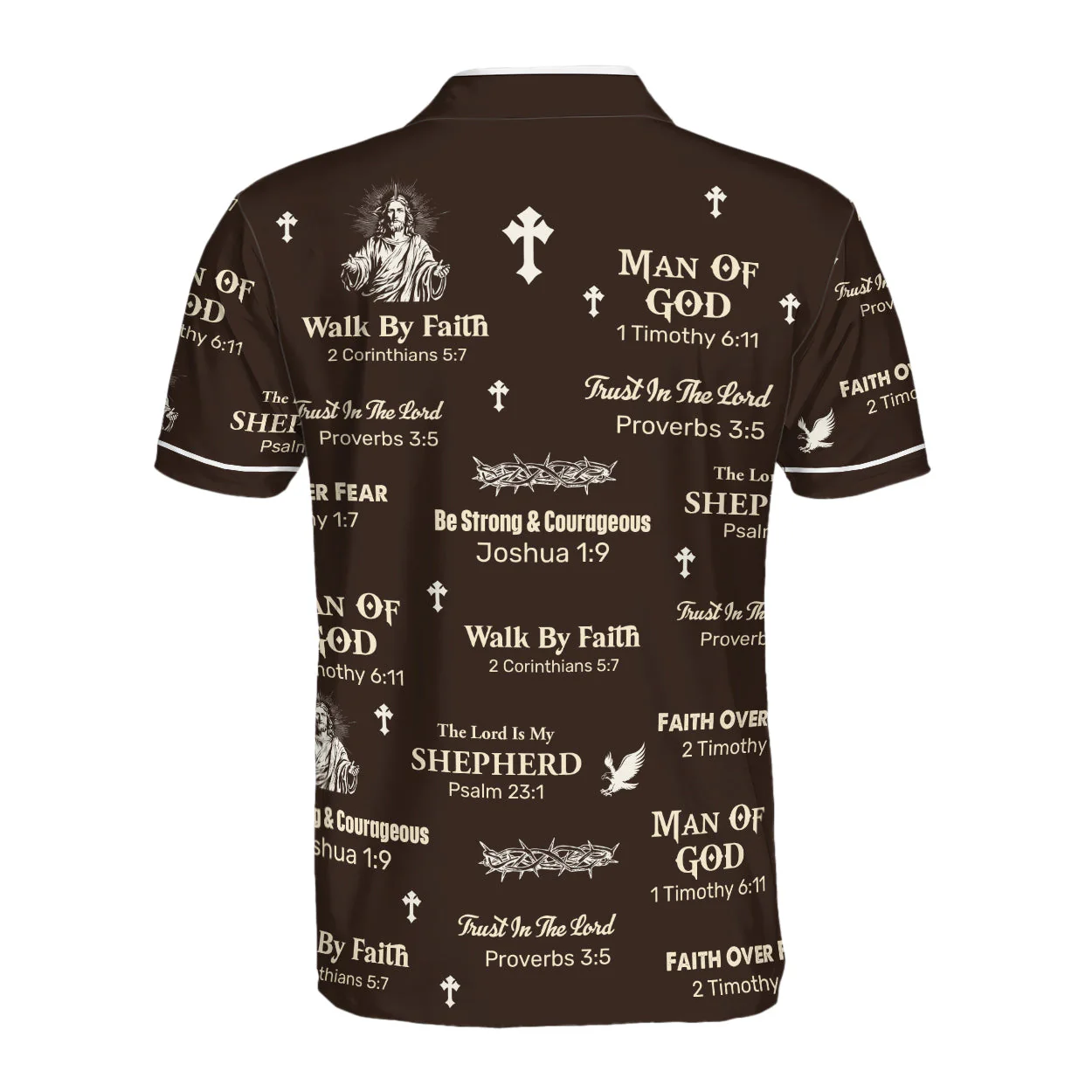 The Lord Is My Shepherd - Personalized Polo Shirt - Gift for Dad, Husband, Grandpa - Image 4