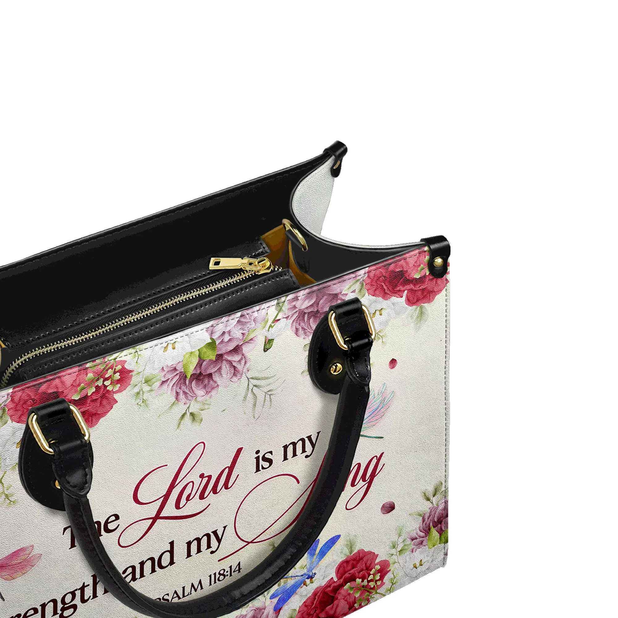 The Lord Is My Strength & Song Psalm 118:14 - Christian Leather Handbag - Image 2