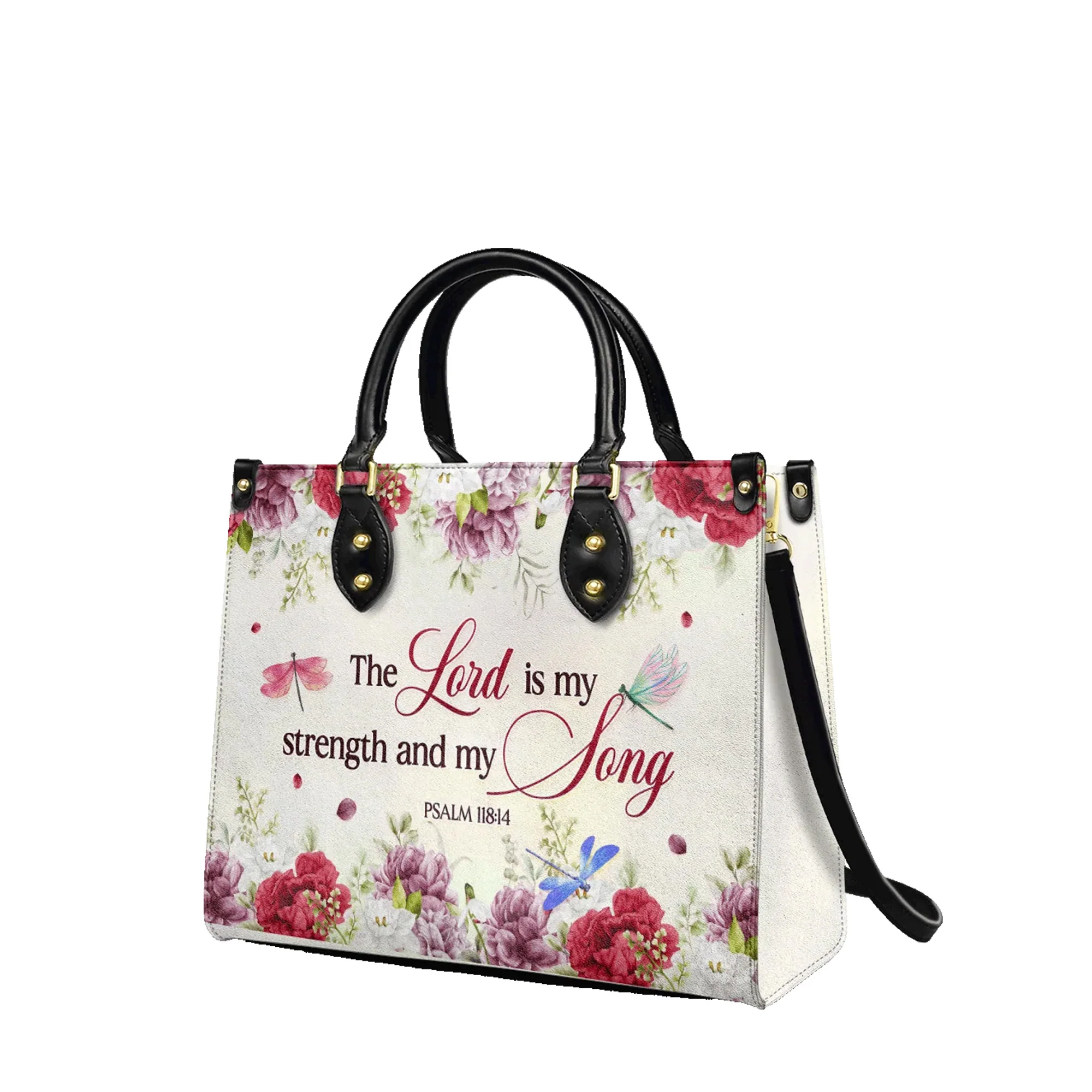The Lord Is My Strength & Song Psalm 118:14 - Christian Leather Handbag - Image 3