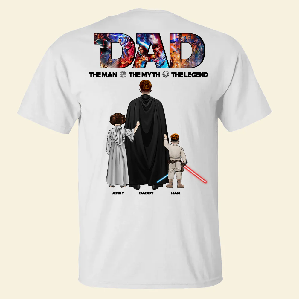 The man the myth the legend Star Wars Dad - Personalized Tshirt - Gift for Dad, Father’s Day | CL08 - Image 5