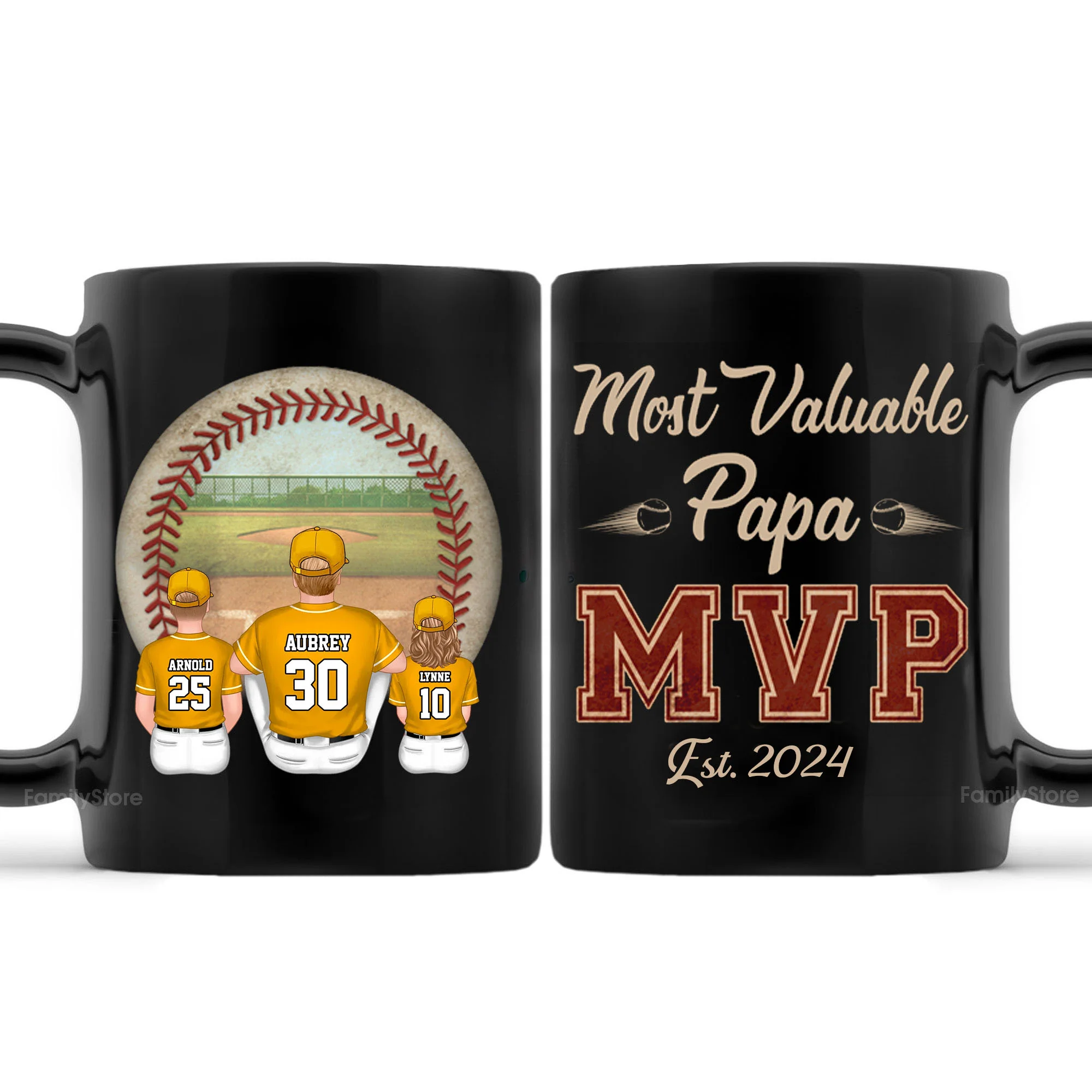 The Most Valuable MVP - Gift For Dad - Personalized Black Mug - SPCL01 NA94