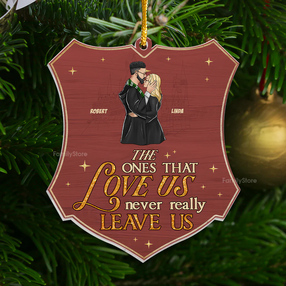 Wizard And Witch HaPo The Ones That Love Us Never Really Leave Us - Personalized Acrylic Ornament - Gift For Couple, Husband Wife CL20 NH96 - Image 3