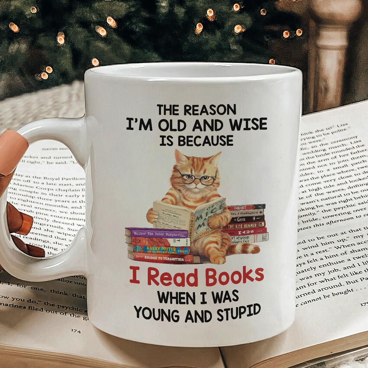 The Reason I'm Old And Wise Is Because I Read Books When I Was Young And Stupid - Personalized Mug - Gift For Book Lovers, Readers HH01 - Image 5