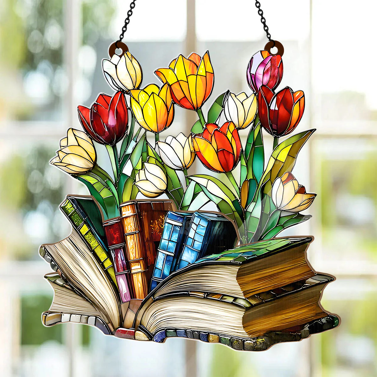 The Storybook Bloom - Personalized Acrylic Suncatcher - Gift For Her, Book Lovers HH01 - Image 2
