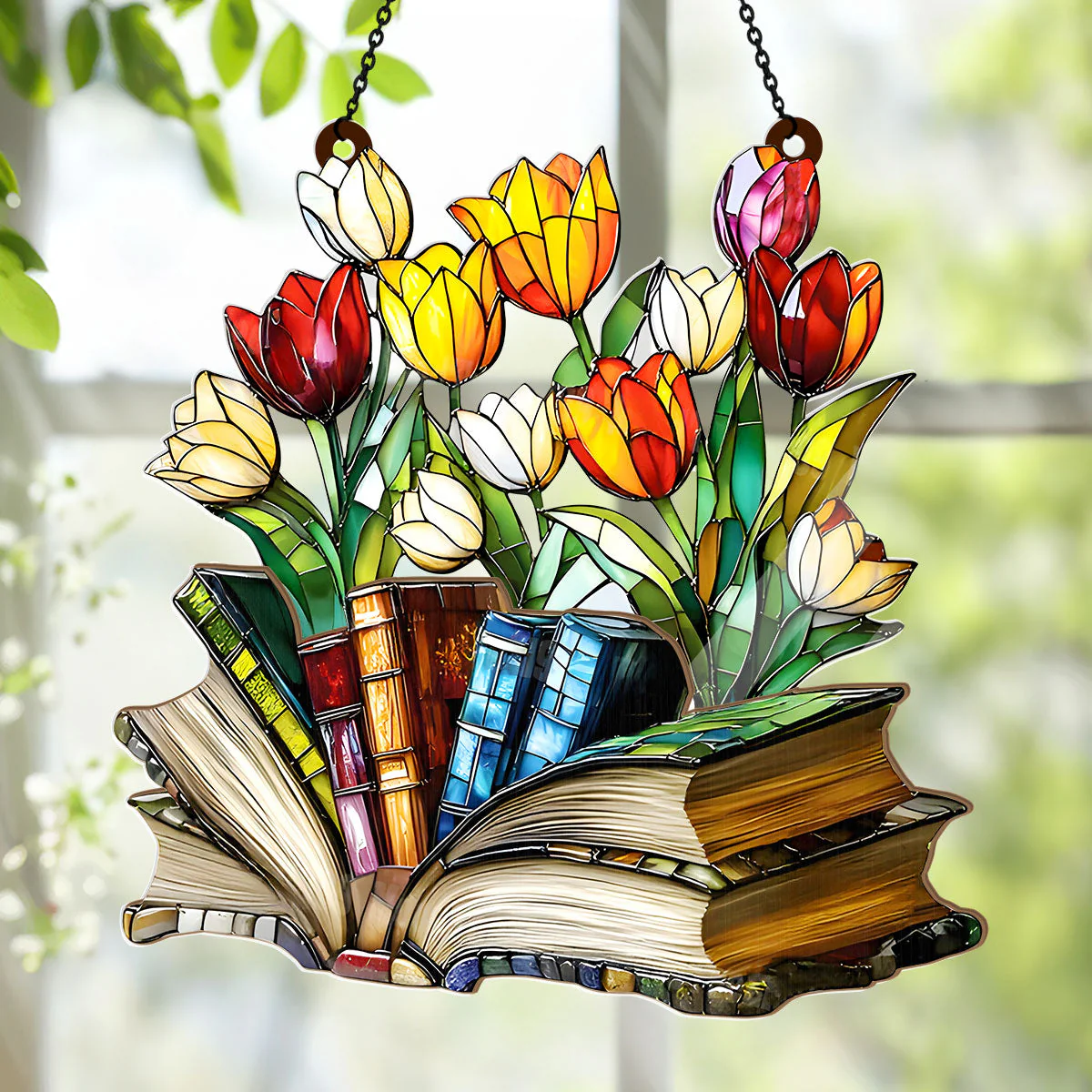 The Storybook Bloom - Personalized Acrylic Suncatcher - Gift For Her, Book Lovers HH01 - Image 4