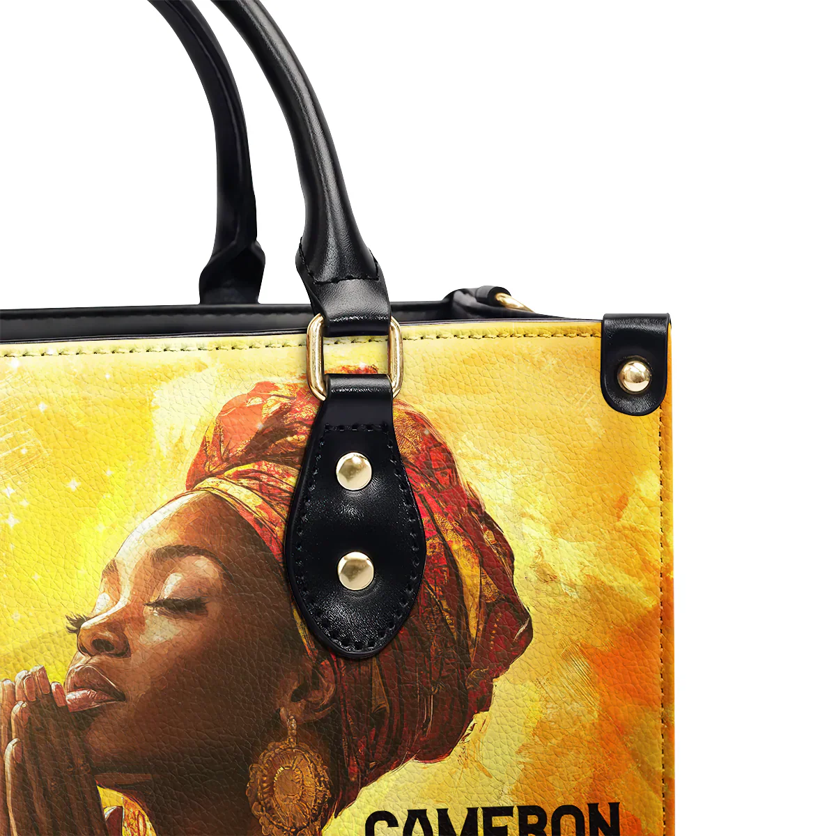 The Struggle Is Real But So Is Jesus Tote - Custom Prayer Leather Handbag - Christian Gift For Black Women | HD95 - Image 5