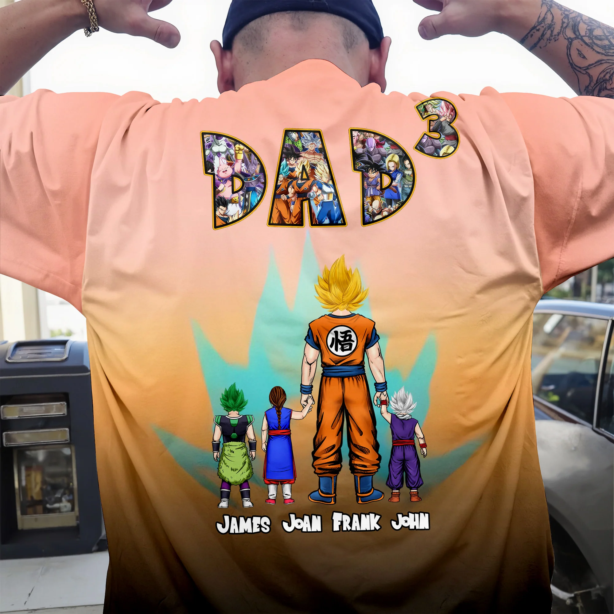 The Super Saiyan Dad We Love You - Personalized 3D Tshirt - Gift For Dad, Grandpa, Father's Day |  CL03 NA94 - Image 5