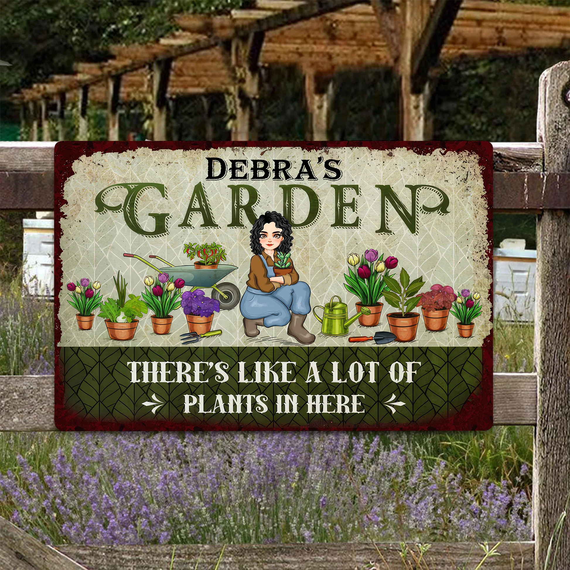 There's Like A Lot Of Plants In Here - Personalized Metal Sign - Gift For Mom, Mother's Day, Gardening Lovers, For Me Gift | GR17 NA94 - Image 2