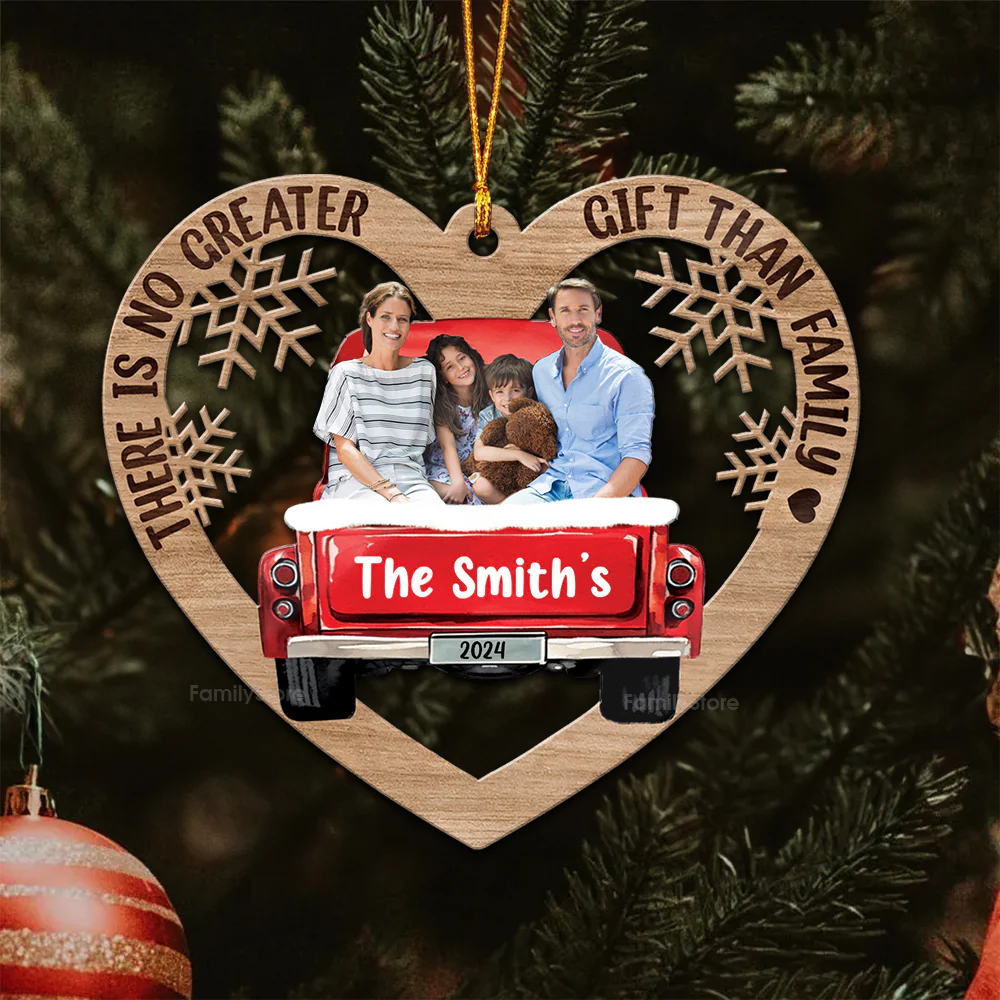 Thers Is No Greater Gift Than Family - Gift For Family - Personalized Wood Ornament - NA94 - Image 6