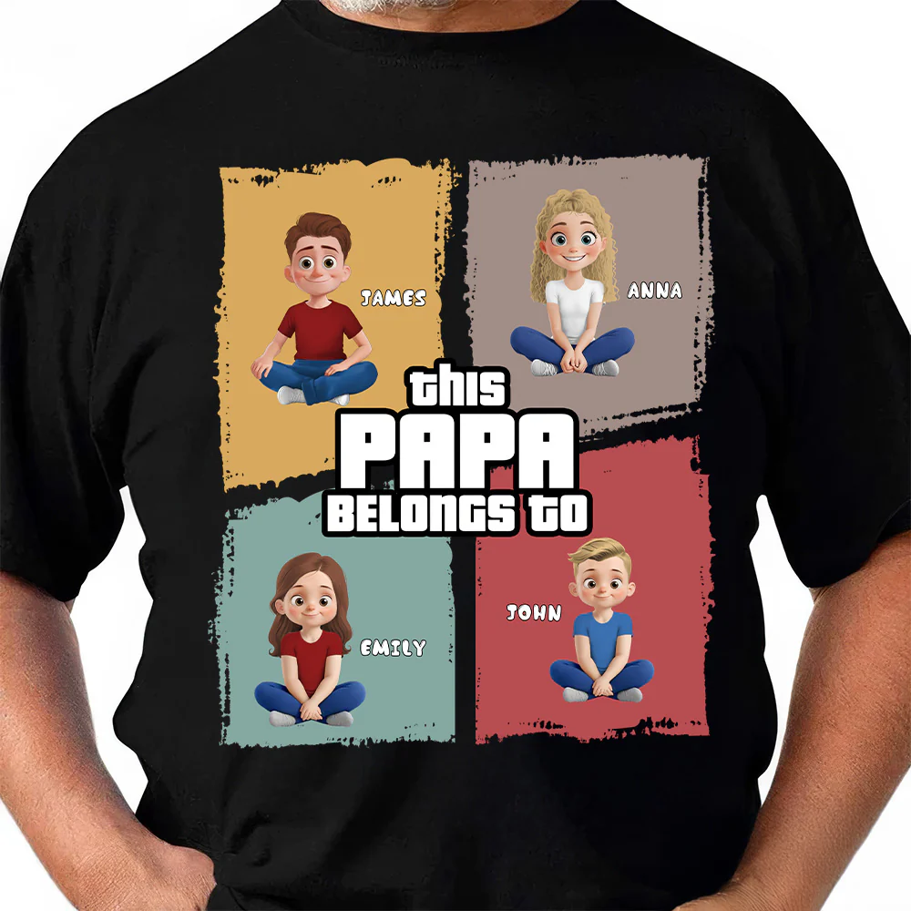 This Grandpa Belongs To - Personalized Shirt - Gift for Grandpa, Father's Day | GR25 DUC4 - Image 4