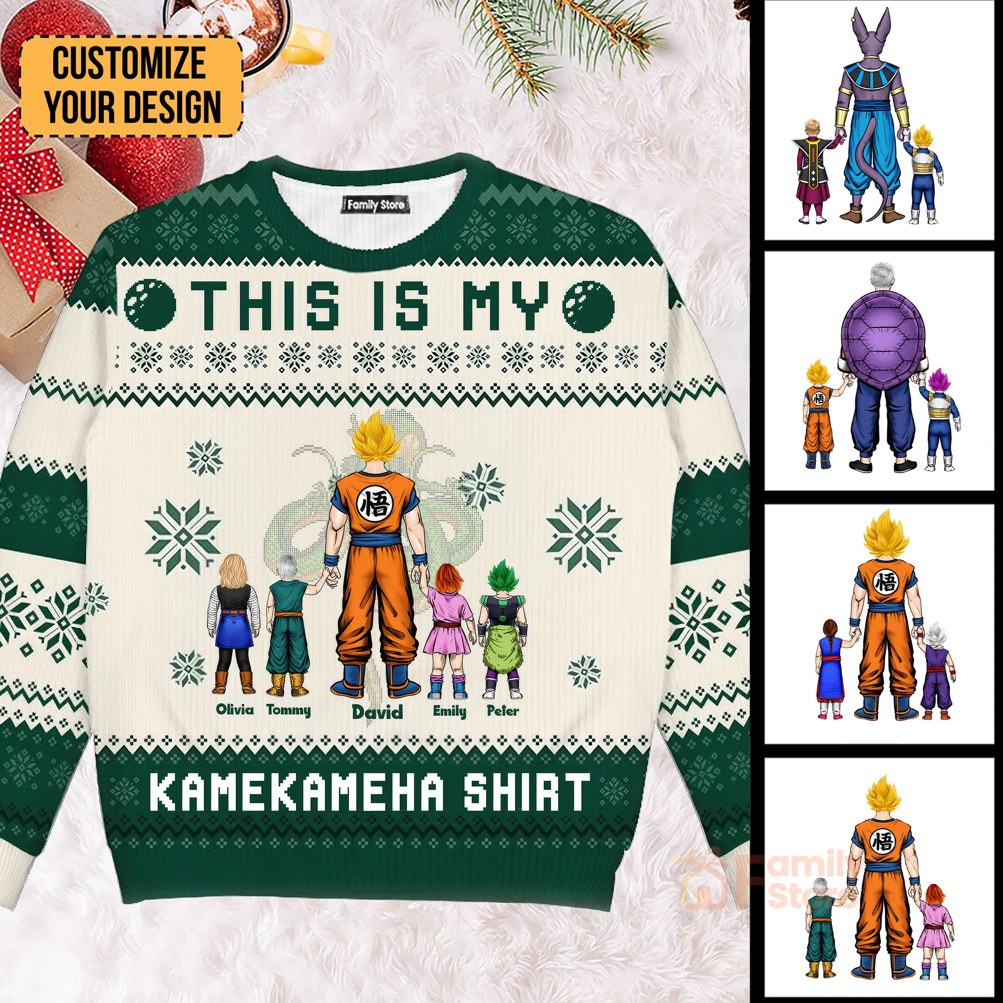Dragon Ball This Is My Kamekameha Shirt- Personalized Ugly Sweatshirt - Gift for Dad, Grandpa, Husband CL03 NA94 - Image 2