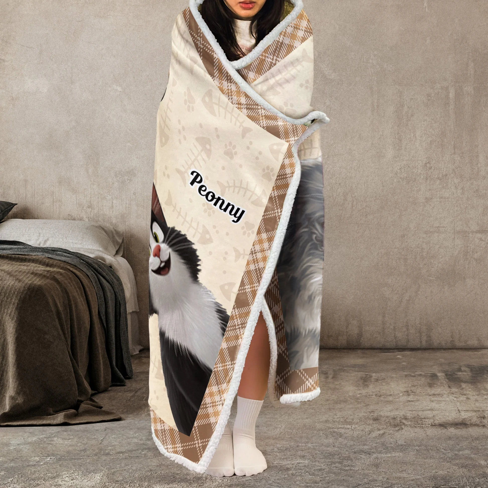 This Is Our Cuddling Blanket Cartoon Pet - Personalized Wearable Hooded Blanket - Gift For Pet Lovers, Dog Lovers | CLP15 NA94 - Image 3