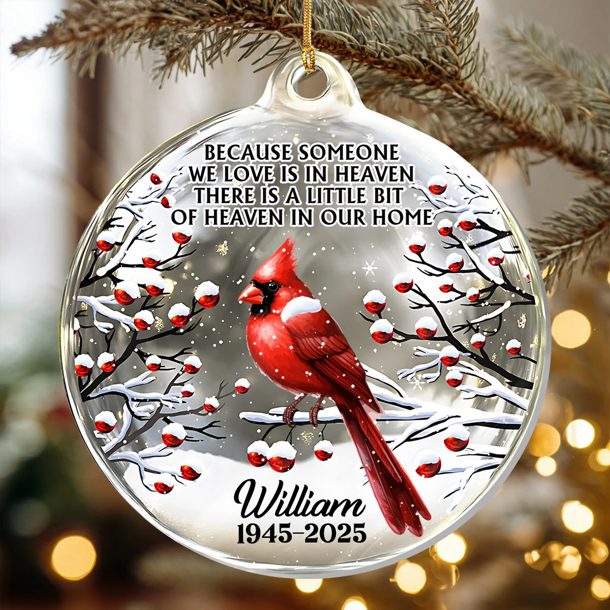 Those We Love Don't Go Away - Personalized 1-Layer Acrylic Ornament HL128 - Image 5