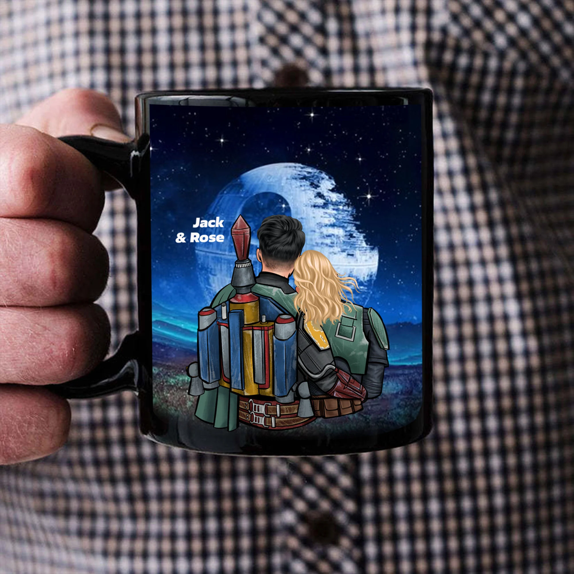 Stwa Til Death Star Do Us Part - Gift For Couple - Personalized Black Mug - CL19 NH96 - Image 2
