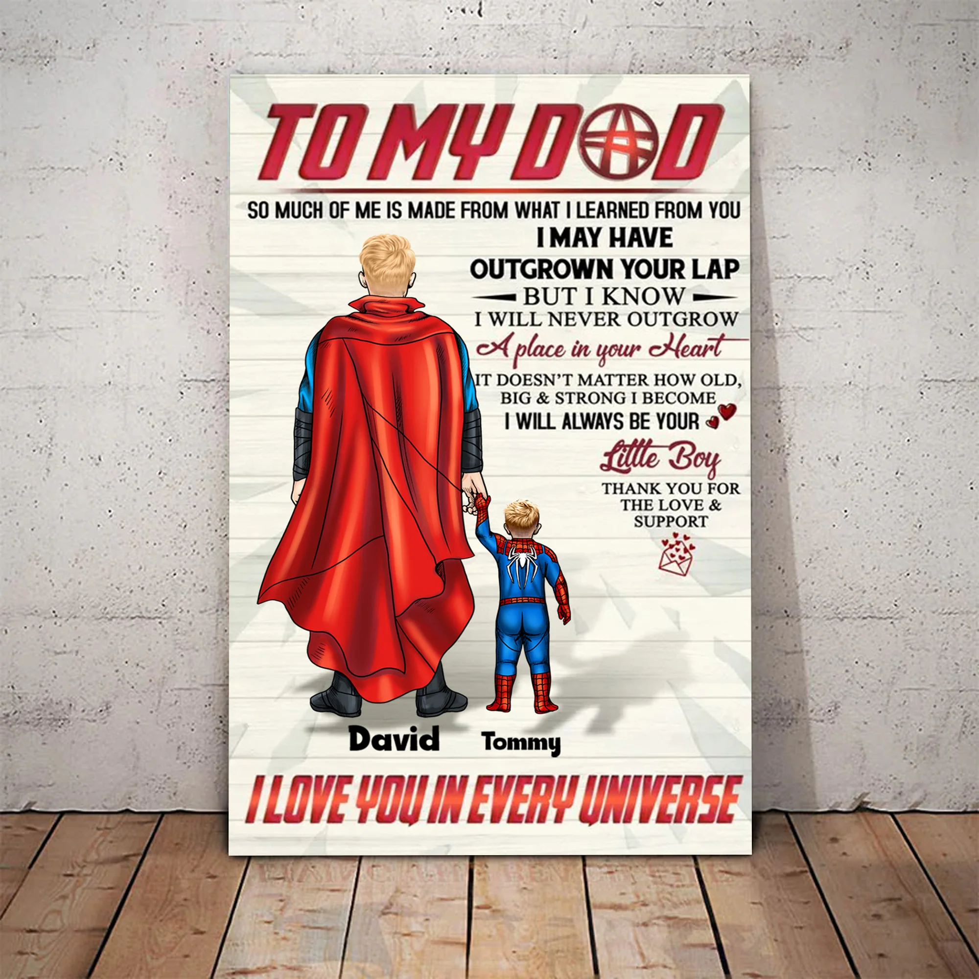 To My Dad So Much Of Me Is Made From What I Learned From You - Gift For Father's Day - Personalized Canvas Poster - Image 3
