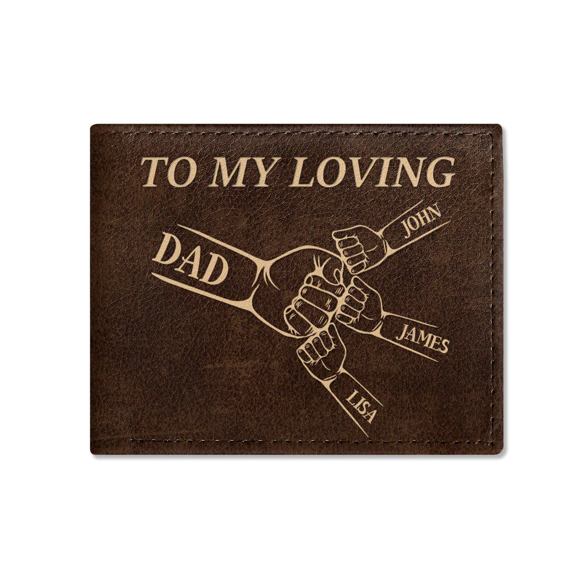 To My Loving Dad -  Personalized Folded Wallet For Men - Image 2