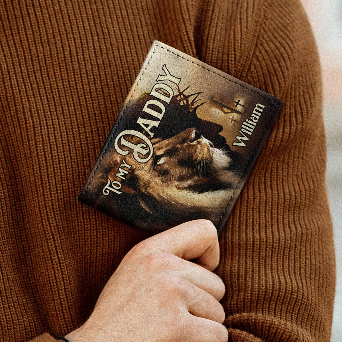 To My Loving Dad - Personalized Folded Wallet For Men - Image 4