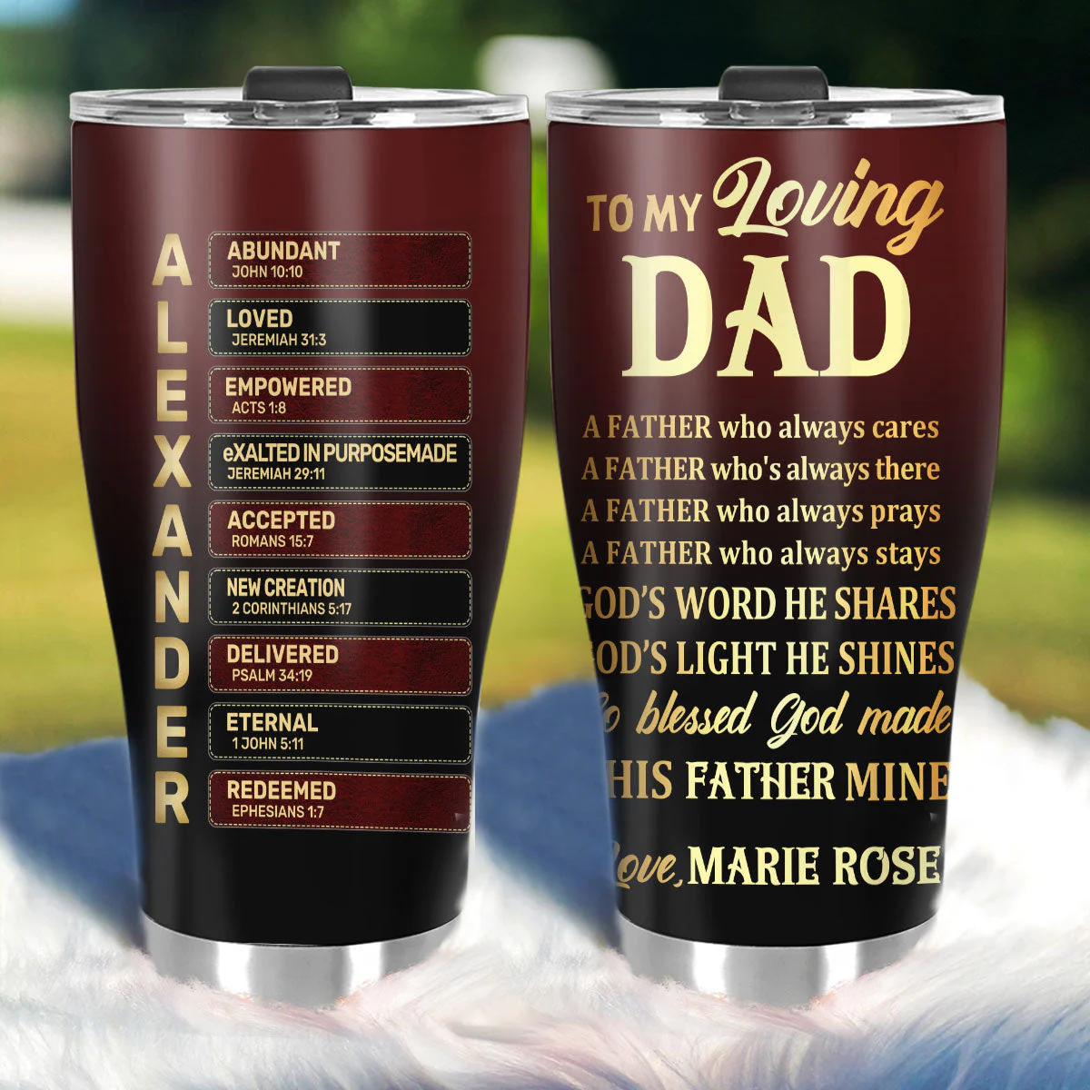 To My Loving Dad - Personalized Stainless Steel Tumbler - Gift For Him | HN02 - Image 2
