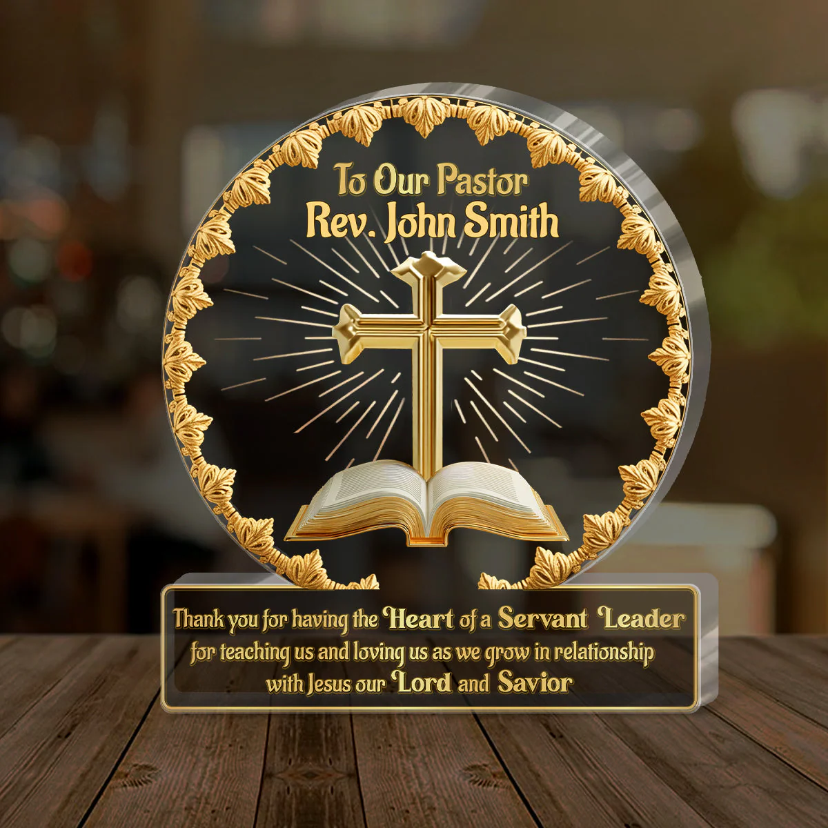 To Our Pastor - Personalized Custom Acrylic Plaque TD118 - Image 2