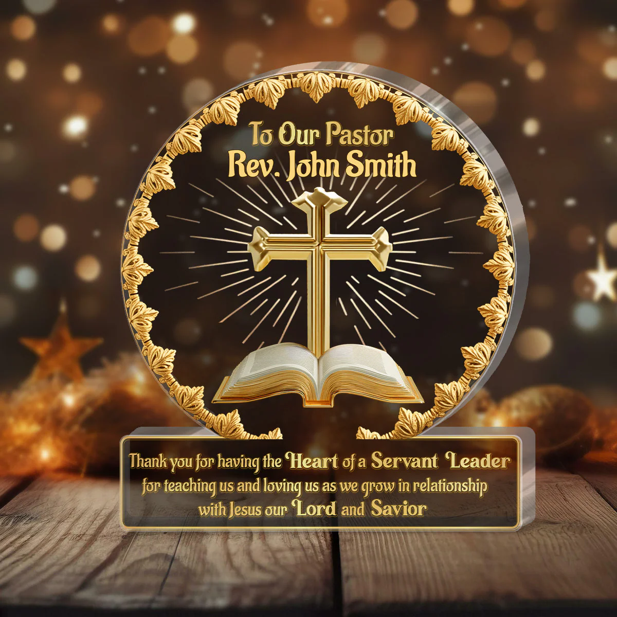 To Our Pastor - Personalized Custom Acrylic Plaque TD118 - Image 4
