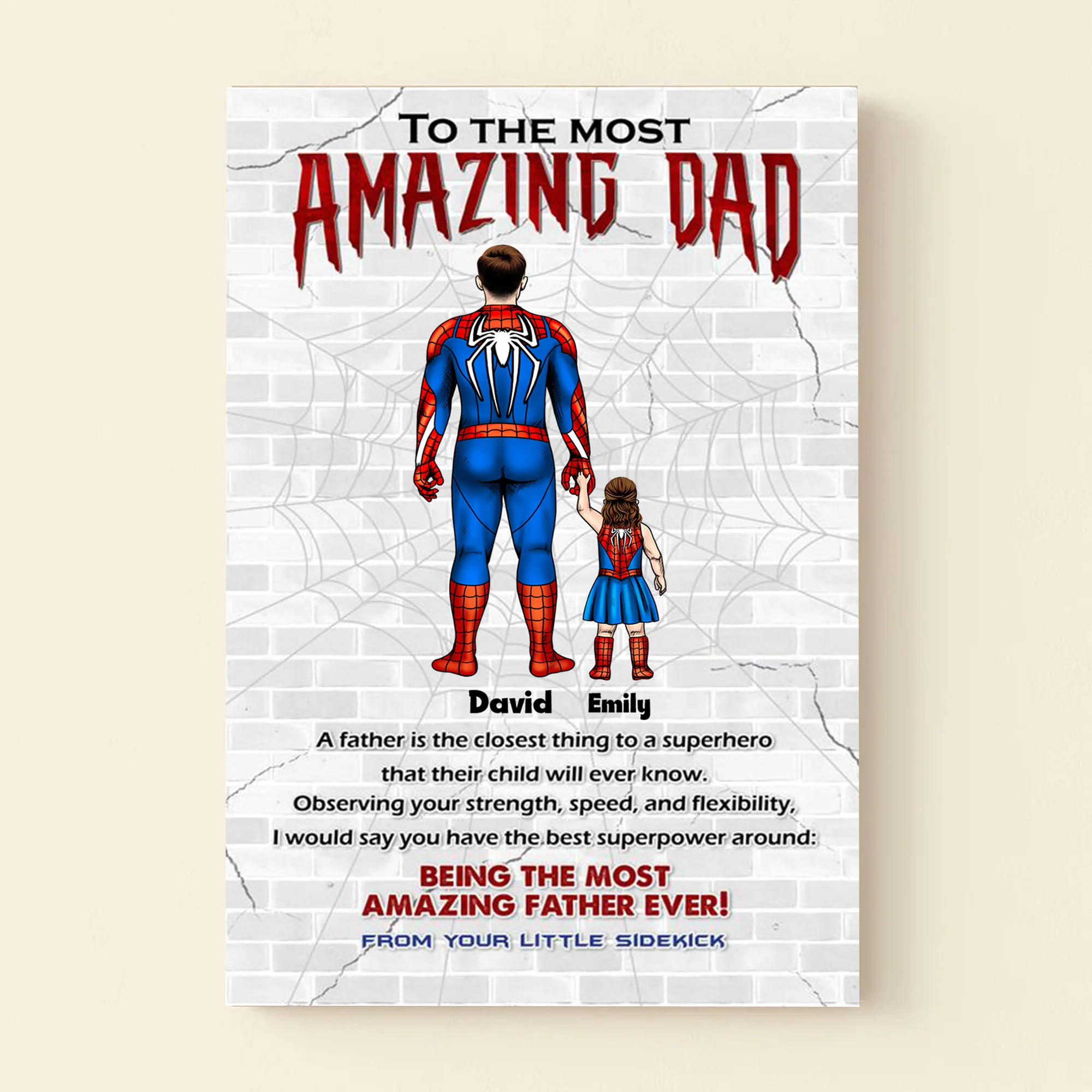 To The Most Amazing Dad - Gift For Father's Day - Personalized Canvas Poster - Image 4