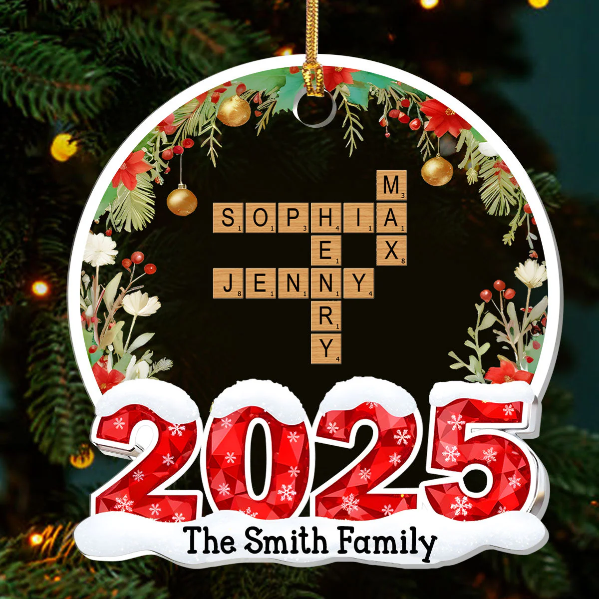 Together In Christmas Light - Personalized 1-Layer Acrylic Ornament TD118
