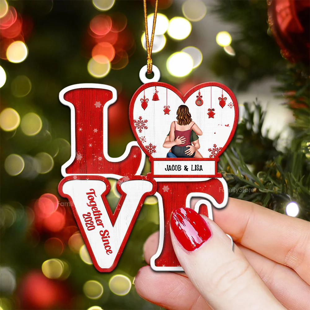 Together Since - Gift for Couples - Personalized Wood Ornament - CL28 NH96 - Image 3