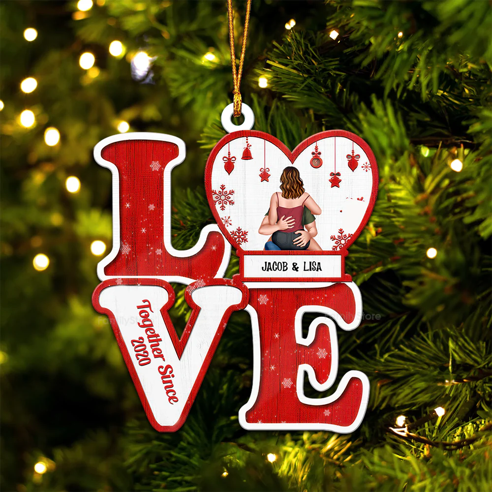 Together Since - Gift for Couples - Personalized Wood Ornament - CL28 NH96 - Image 5