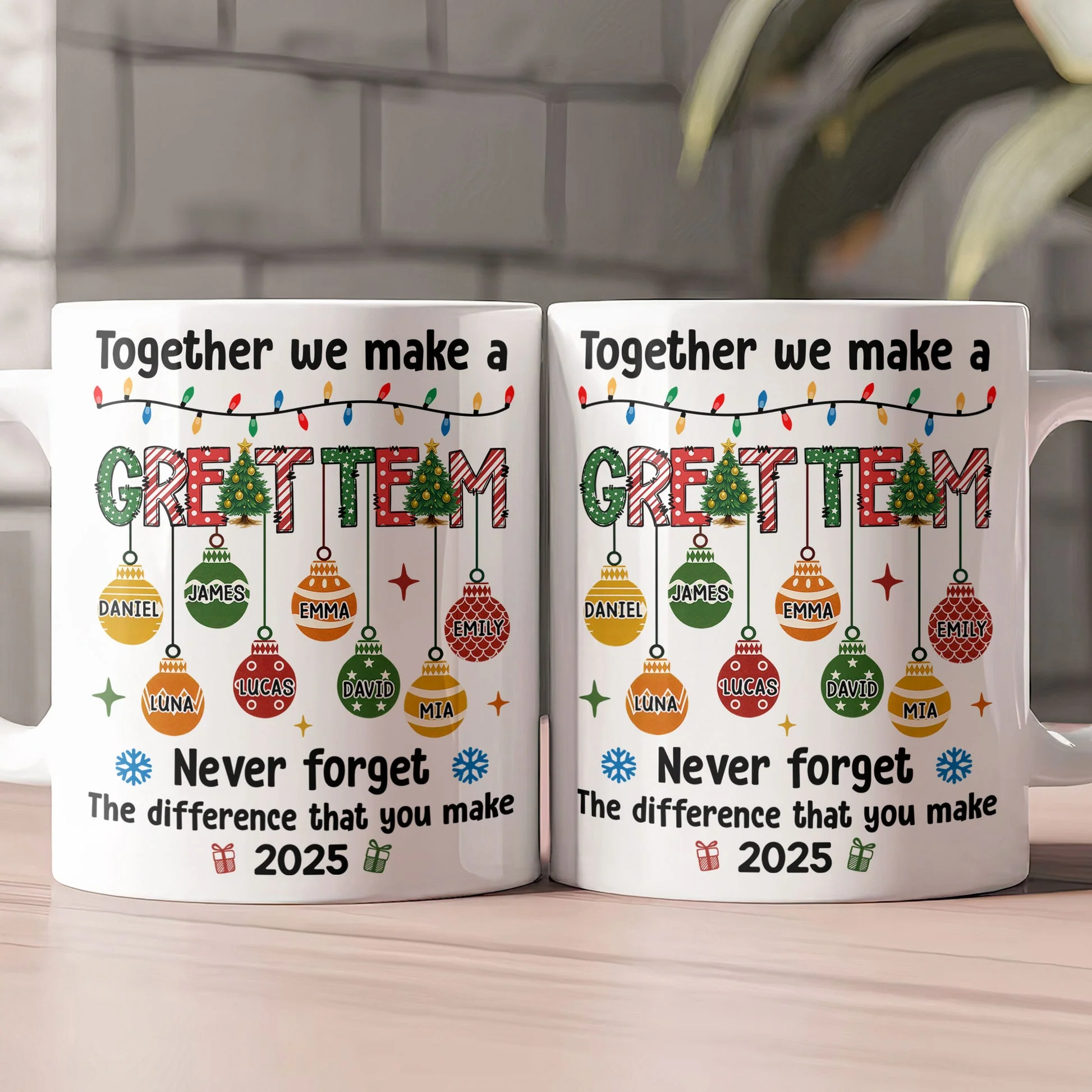 Together We Make A Great Team - Personalized Mug - Christmas Gift For Friends, Teammates NL122 - Image 2