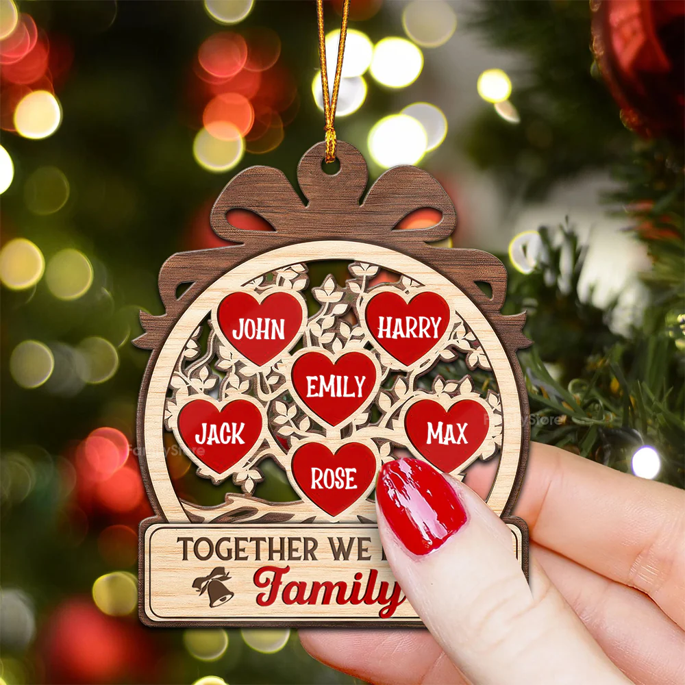 Together We Make Custom Quote - Gift For Family - Personalized Wood Ornament - NA94 - Image 4