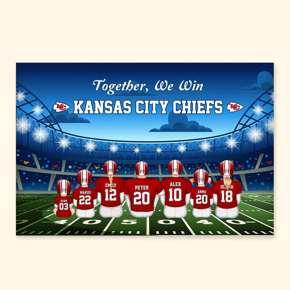 Together, We Win - Gift For Family, Football Lovers - Personalized Canvas Poster - SPCL02 NA94 - Image 4