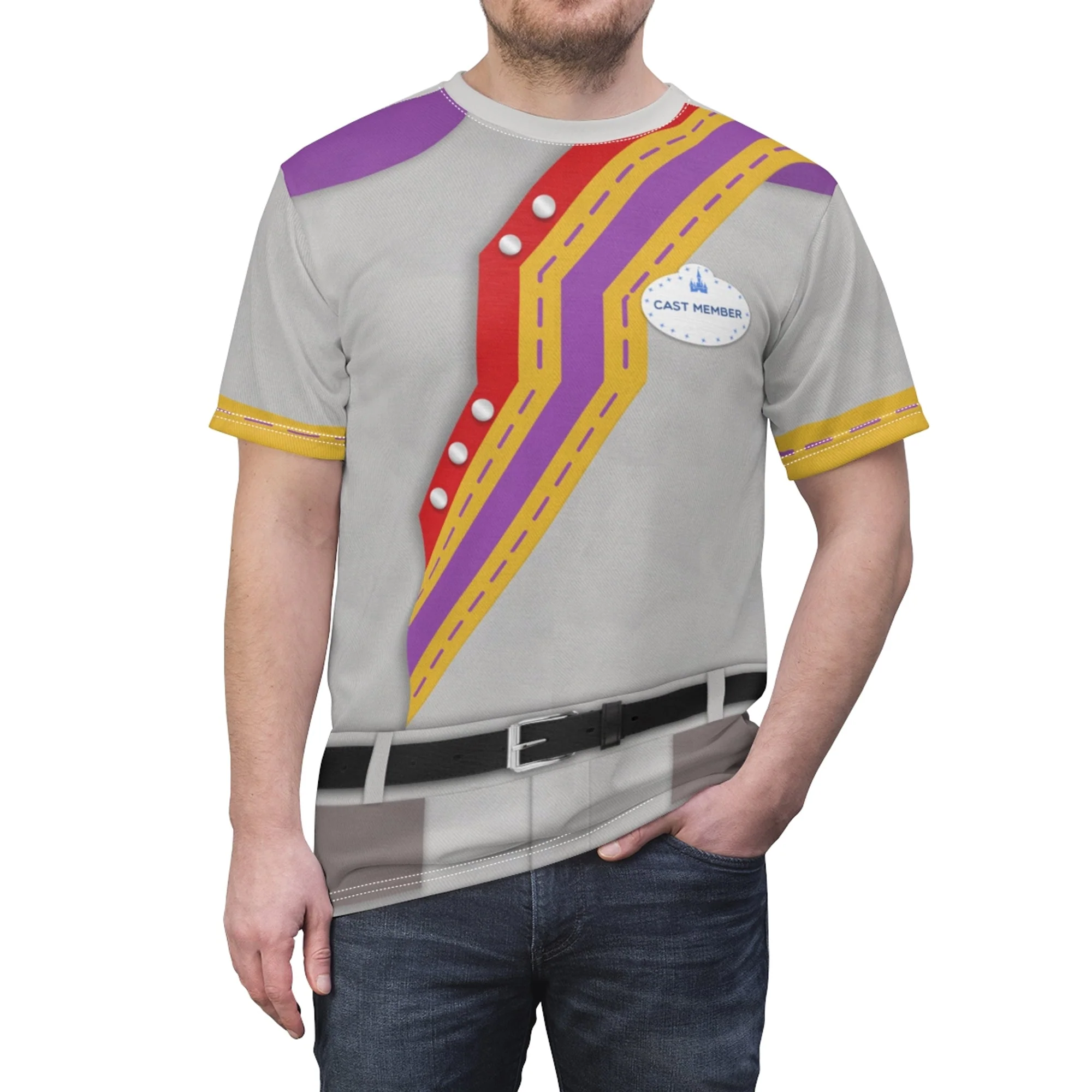Tomorrowland Speedway Magic Kingdom Uniform Costume T-shirt For Men