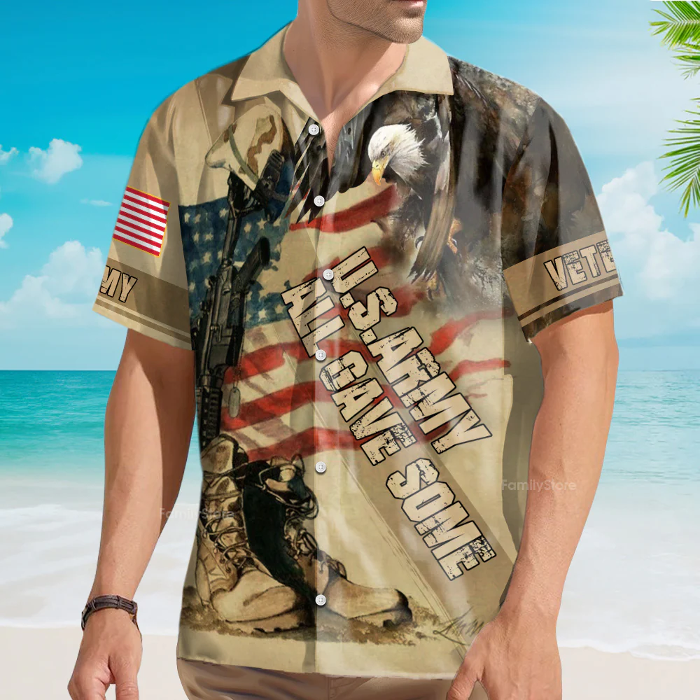 U.S.Army All Gave Some Hawaiian Shirt - Image 4