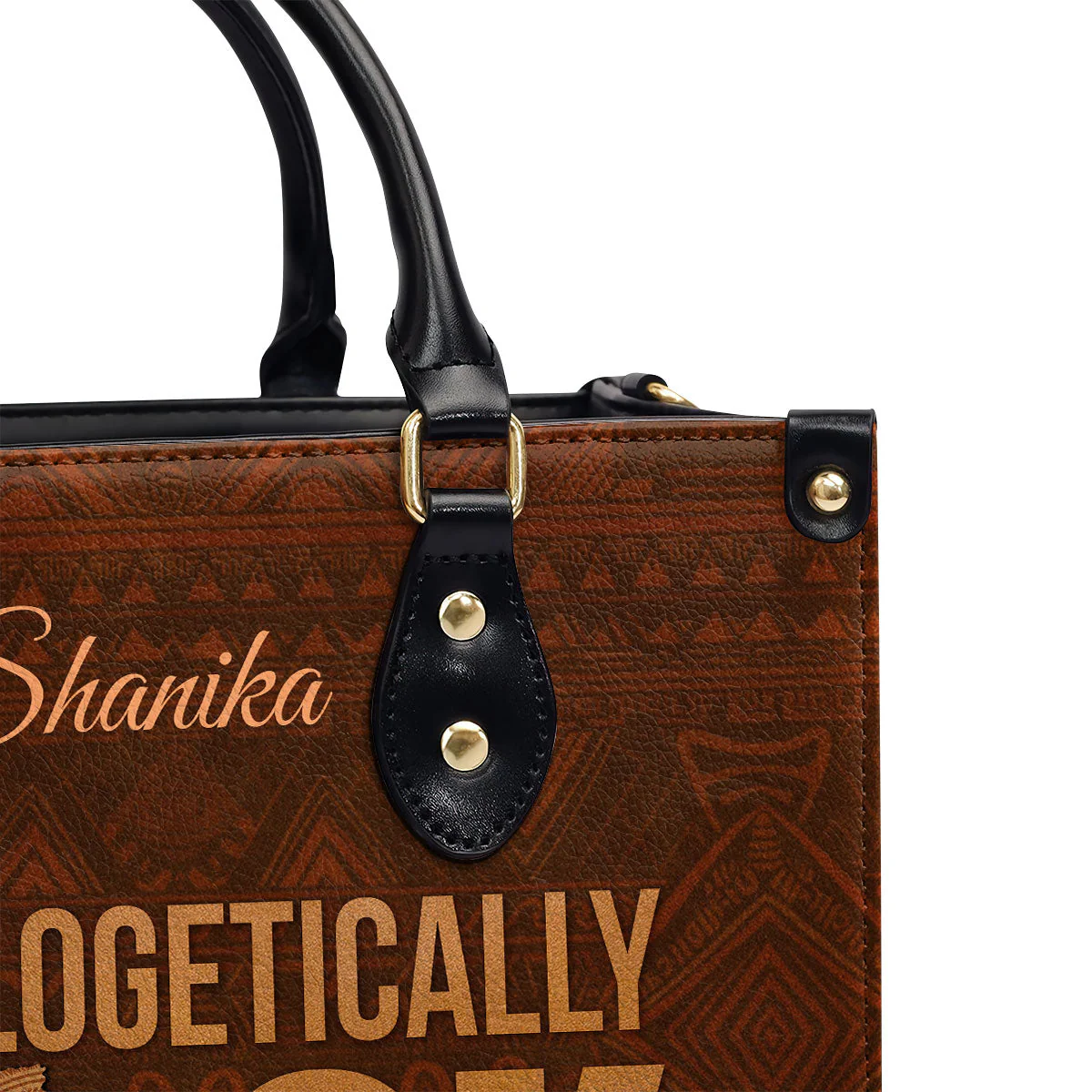 Unapologetically Black - Personalized Leather Handbag | HN02 - Image 5