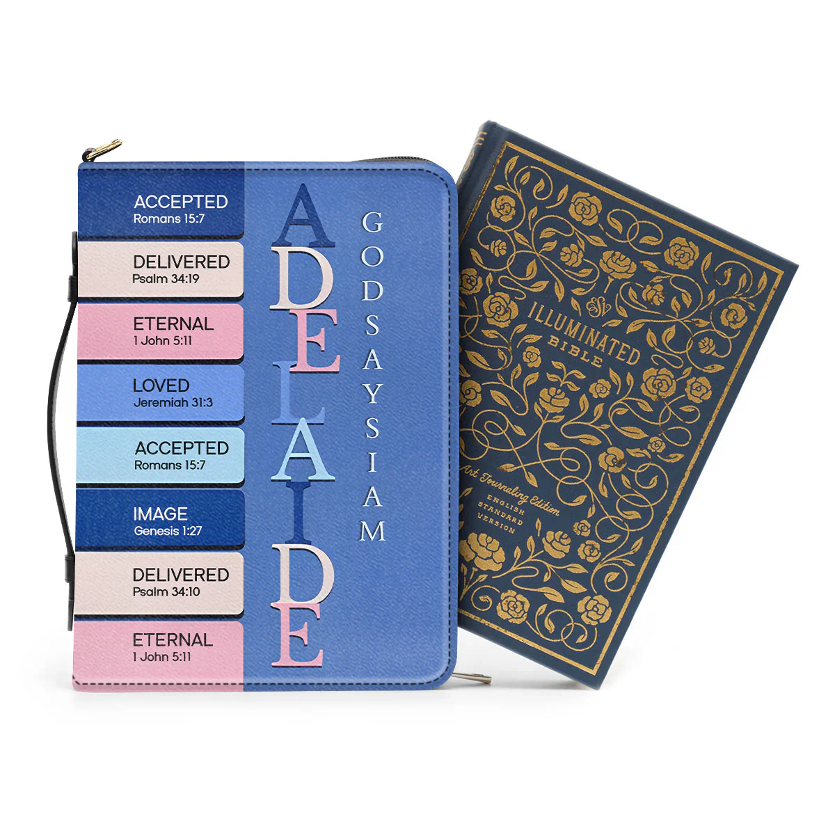 Uncover The Sacred Meaning Of Your Name - Personalized Bible Cover | YMQ Blue - Image 3