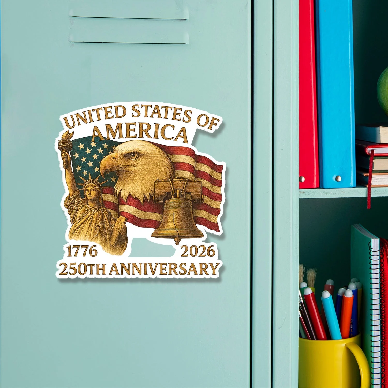 United States Of America 250th Anniversary - Shape Acrylic Fridge Magnet - Patriotic Gift For Family HN02 - Image 3