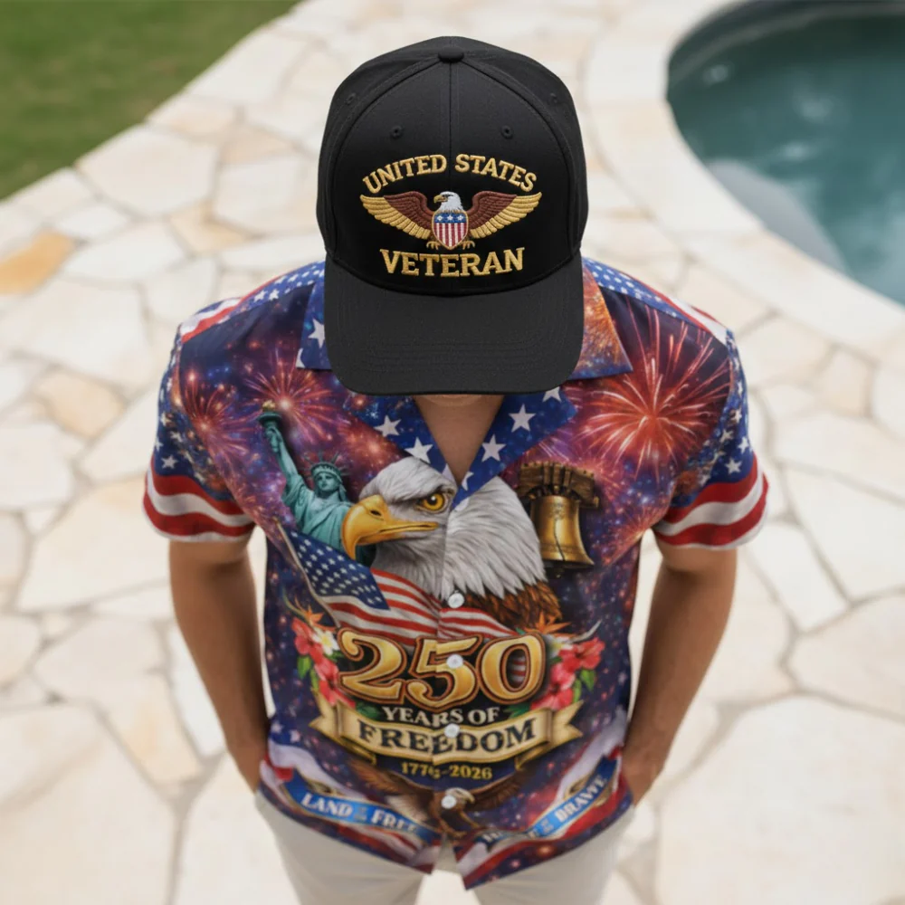 United States Veteran Bald Eagle - Embroidered Cap - Gift For Veterans HN02 - Image 4