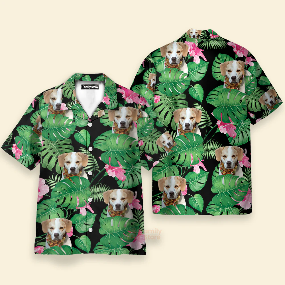 Custom Photo Dog Face - Personalized Hawaiian Shirt - Image 4