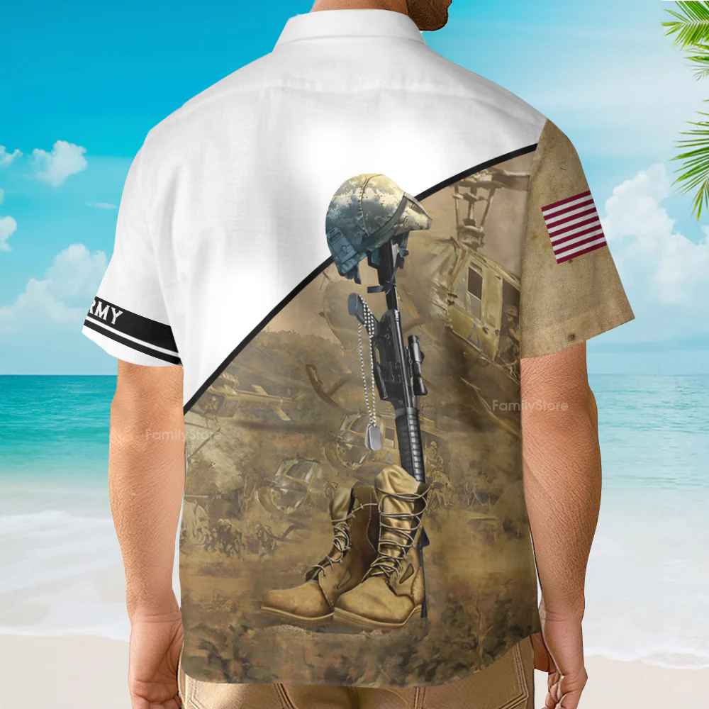 US Army Honor The Fallen Hawaiian Shirt - Image 3