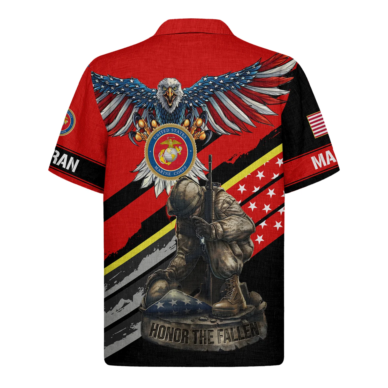 U.S. Marine Honor The Fallen - Hawaiian Shirt -  Patriotic Gift For Veterans | HN02 - Image 3