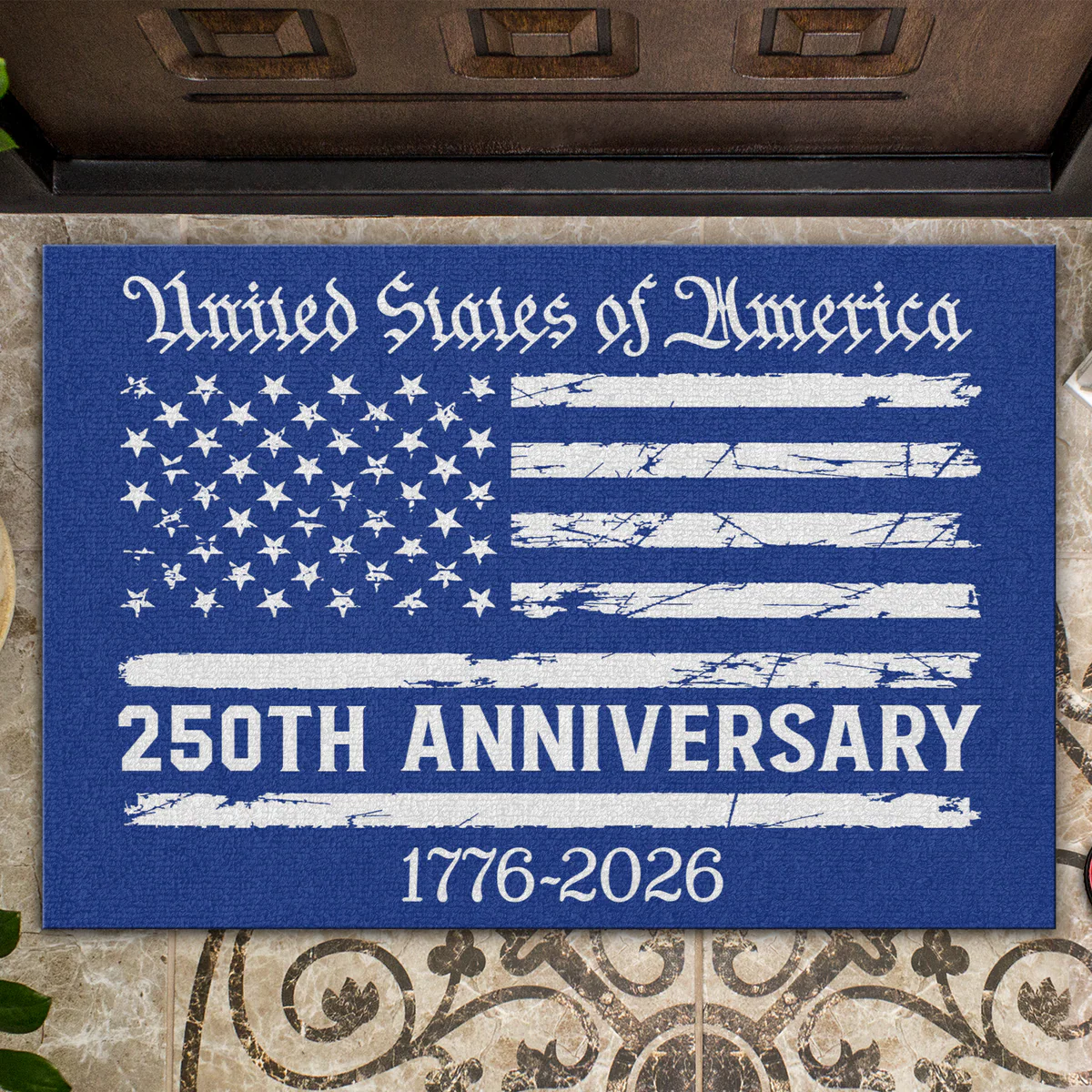 USA 250th Anniversary - Personalized Doormat - Patriotic Gift For Family HN02