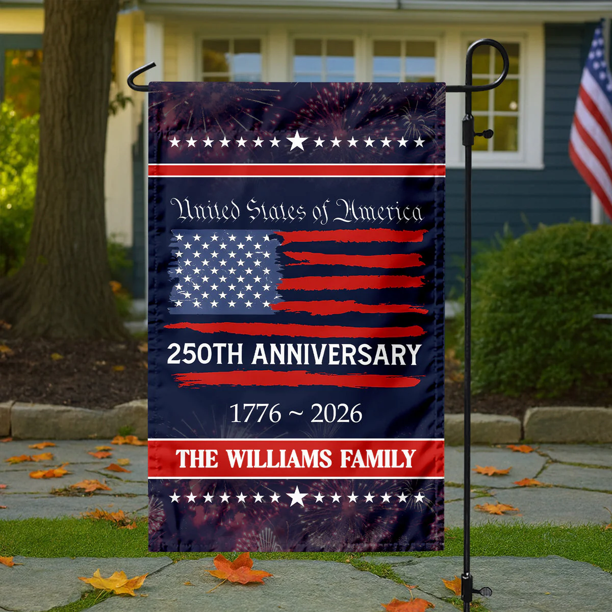 USA 250th Anniversary - Personalized Flag - Patriotic Gift For Family HN02 - Image 6