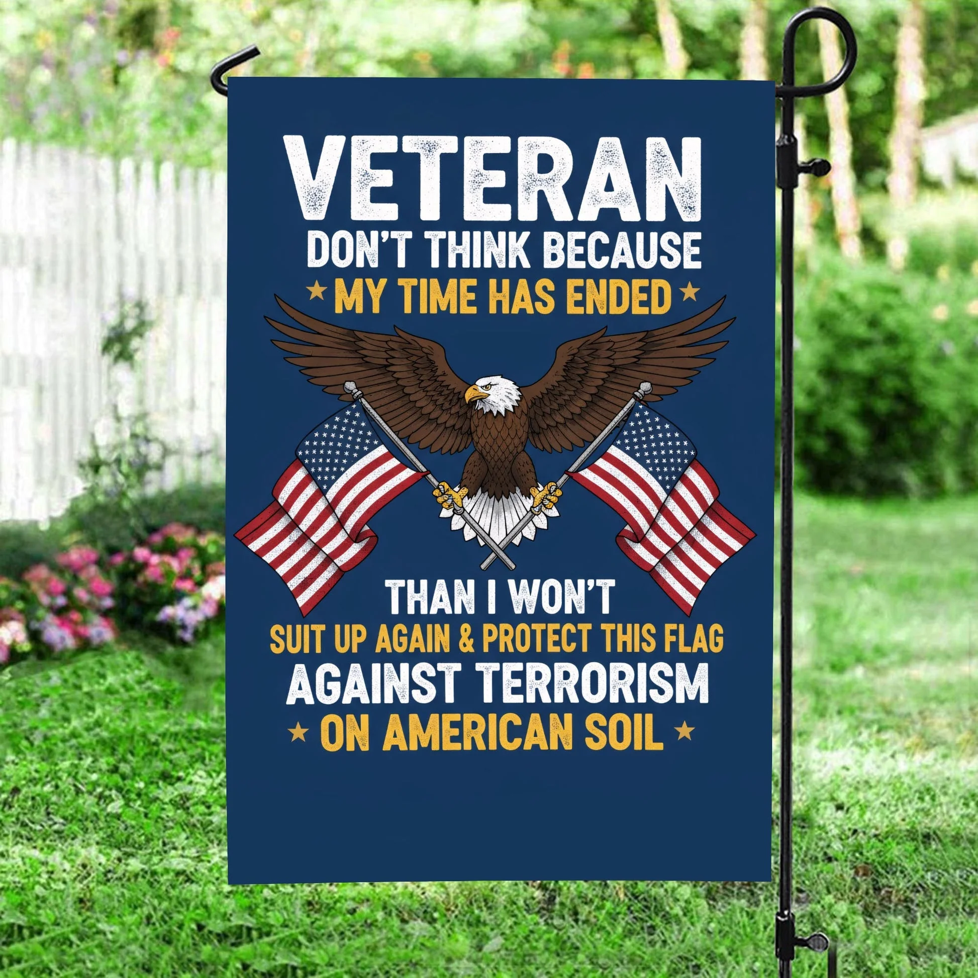 Veteran Proudly Defending This Flag - Flag - Gift For Veteran, Patriotic | HN02 - Image 2