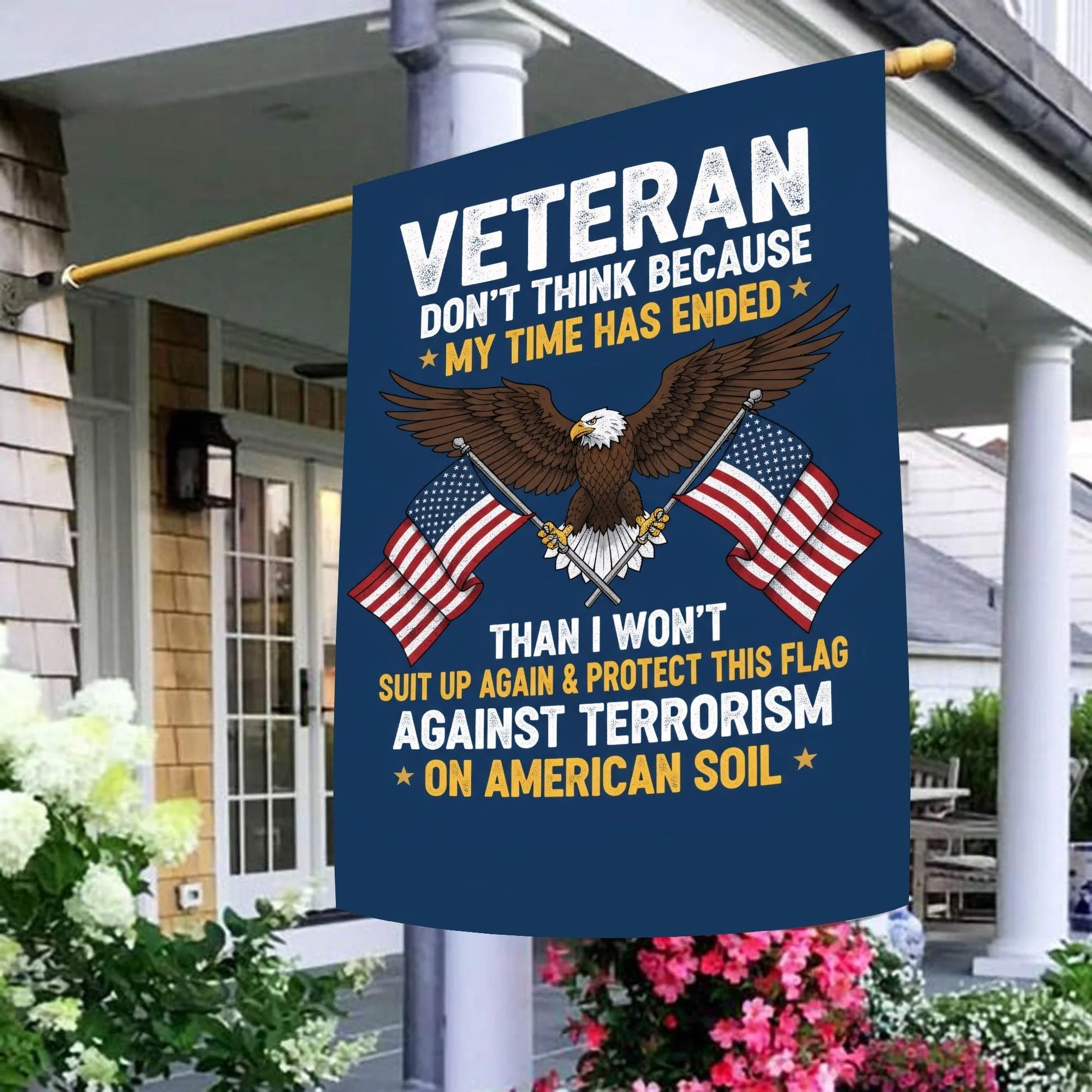 Veteran Proudly Defending This Flag - Flag - Gift For Veteran, Patriotic | HN02 - Image 3