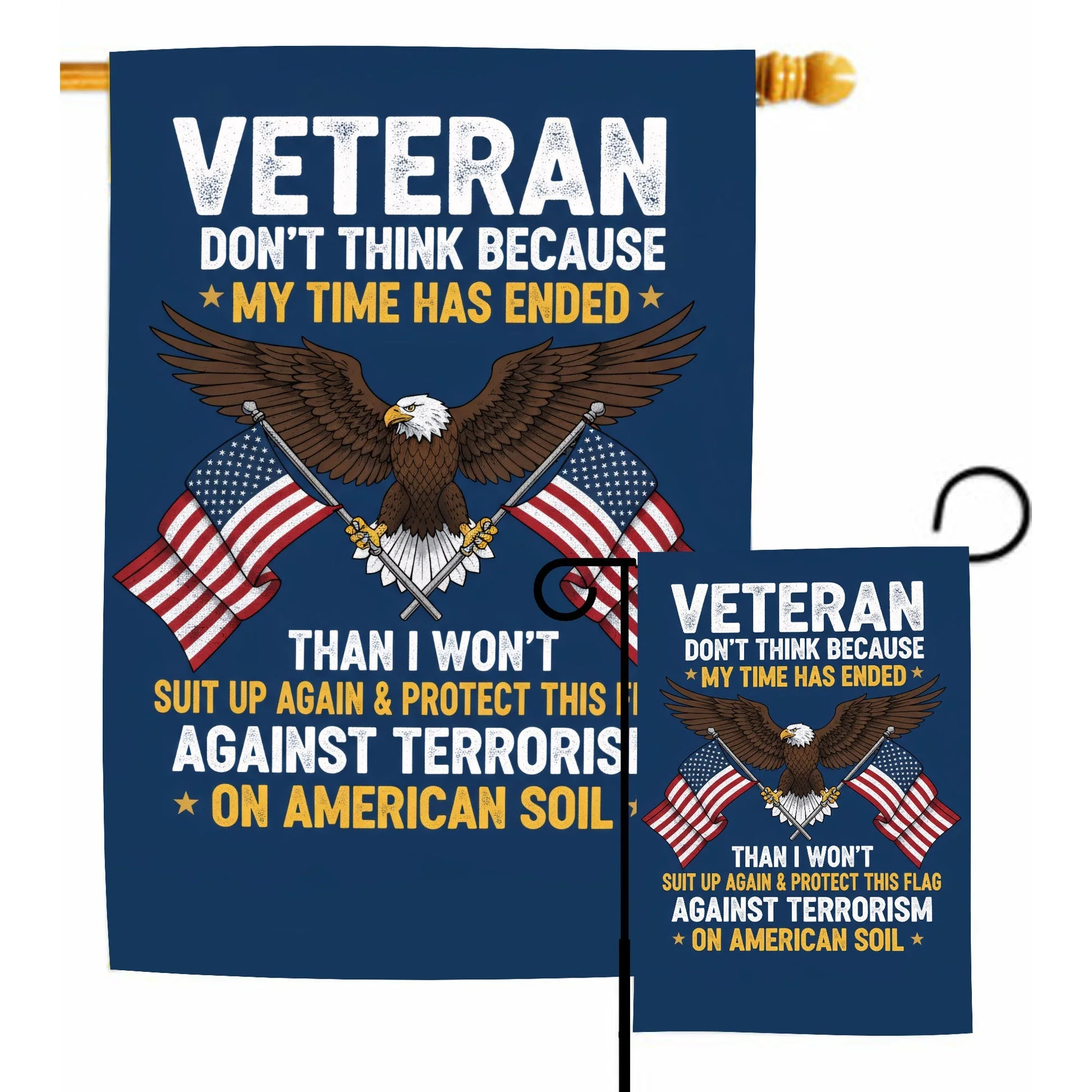 Veteran Proudly Defending This Flag - Flag - Gift For Veteran, Patriotic | HN02 - Image 5