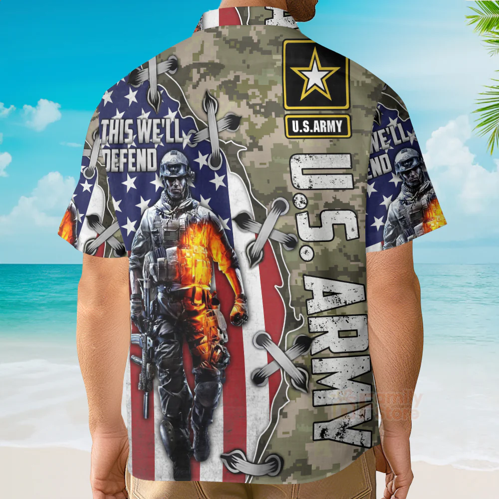Veterans Chest Pocket Short Sleeve Casual Shirt Hawaiian Shirt - Image 3