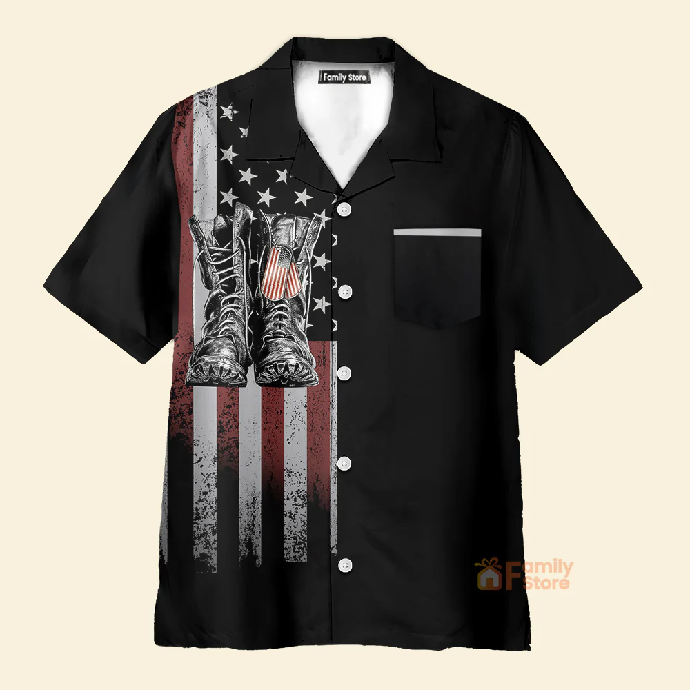 Veterans Day Independence Day US Flag  - Hawaiian Shirt - Image 2