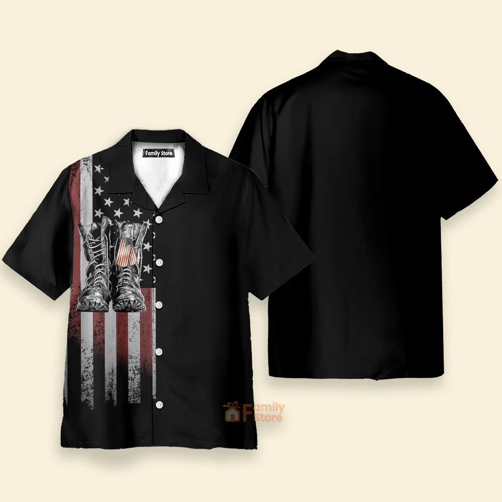 Veterans Day Independence Day US Flag  - Hawaiian Shirt - Image 3