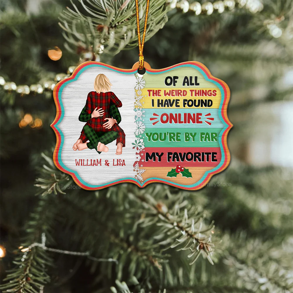 View You Are By Far My Favorite - Gift for Couples - Personalized Wood Ornament - CL28 NH96 - Image 2