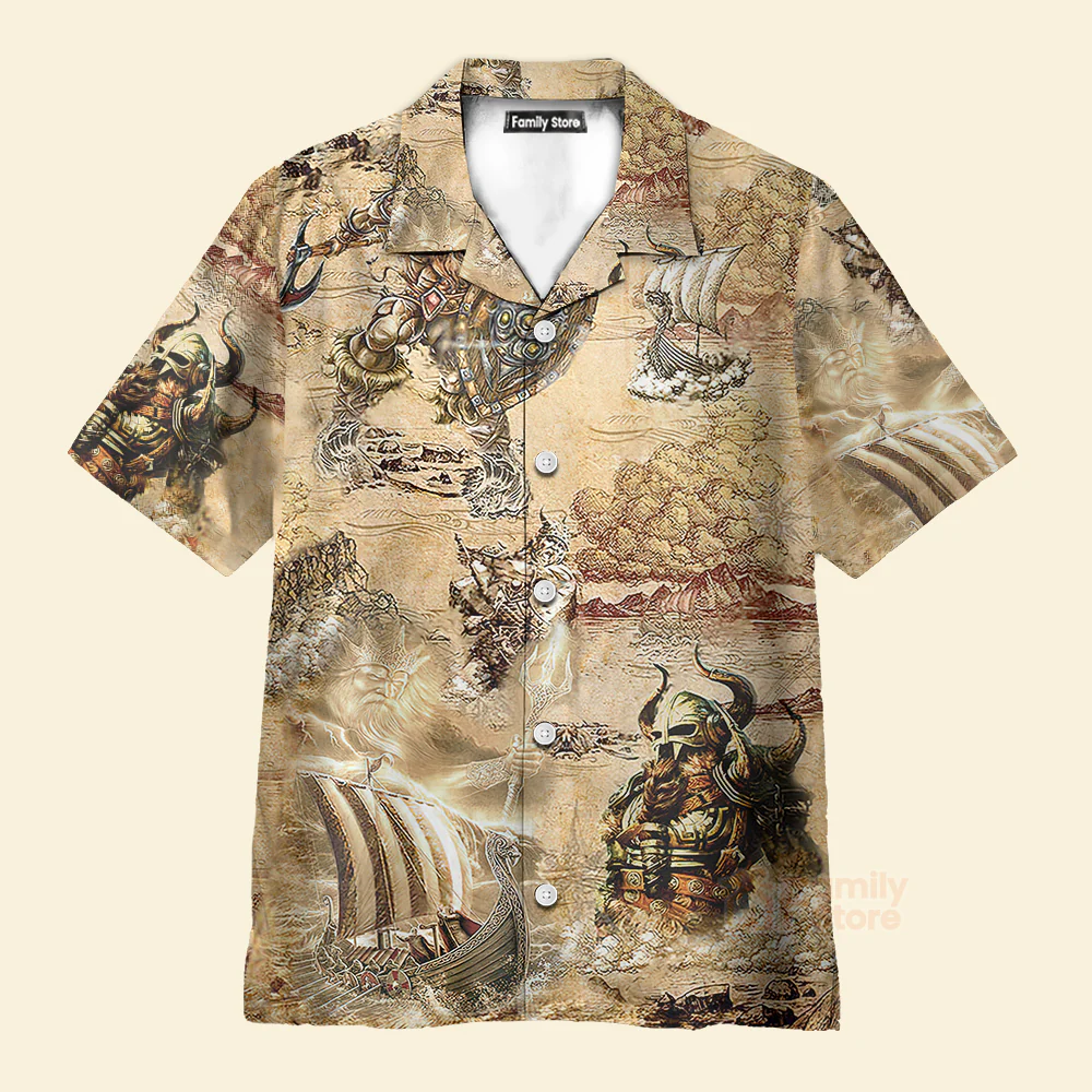 Viking Map War Hawaiian Shirt